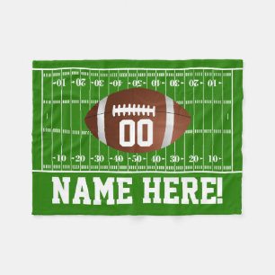 Personalised Name/Number Football Gridiron Boys Fleece Blanket