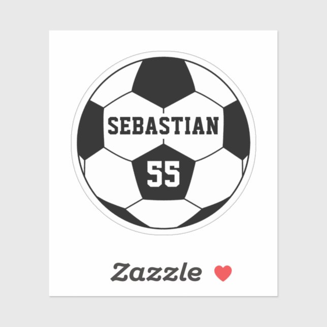 Personalised Name Number Soccer ball (Sheet)