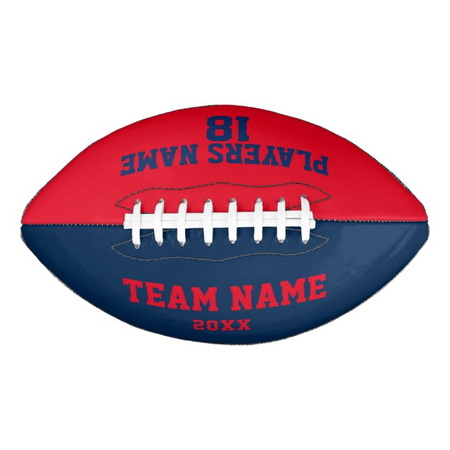 Personalised Name Number & Team Name Football American Football (Front)