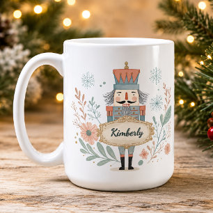 Personalised Name Nutcracker Christmas Coffee Mug