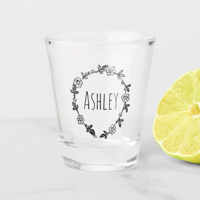 personalised name of shot glass (Front)