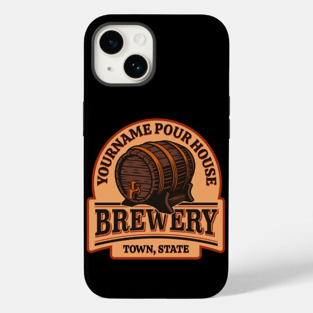 Personalised NAME Old Oak Barrel Beer Keg Brewery Case-Mate iPhone Case (Back)
