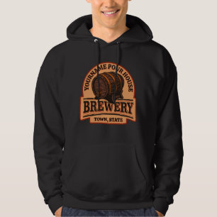 Personalised NAME Old Oak Barrel Beer Keg Brewery Hoodie