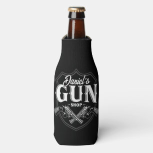 Personalised NAME Old Revolvers Gun Shop Firearms Bottle Cooler