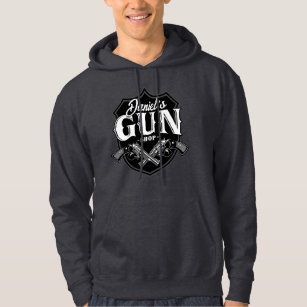 Personalised NAME Old Revolvers Gun Shop Firearms  Hoodie