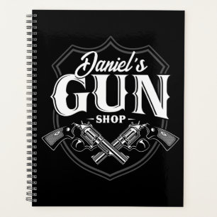 Personalised NAME Old Revolvers Gun Shop Firearms Planner