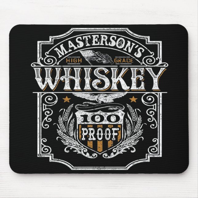 Personalised NAME Old West Whiskey Brewery Bar Mouse Mat (Front)
