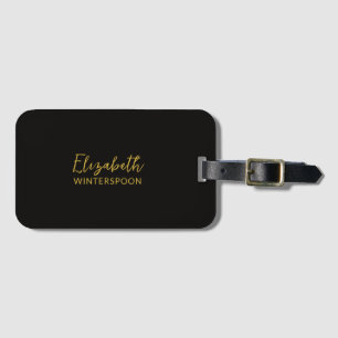 Personalised Name on Raven Black Luggage Tag