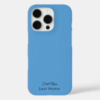 Personalised Name on Simple Soft Blue Solid Colour