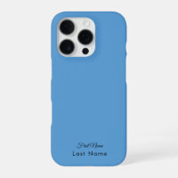 Personalised Name on Simple Soft Blue Solid Colour