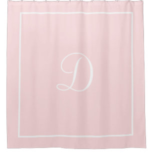 Personalised name or initial pink shower curtain
