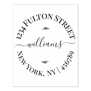 Personalised Name or Logo Return Address Large Rubber Stamp