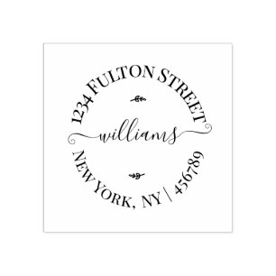 Personalised Name or Logo Return Address Rubber Stamp