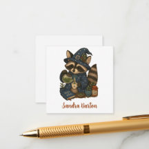 Personalised Name or Text with Racoon Herbal Tea