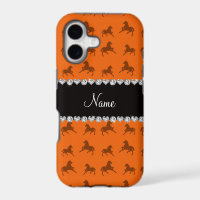 Personalised name orange horse pattern