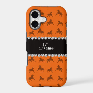 Personalised name orange horse pattern