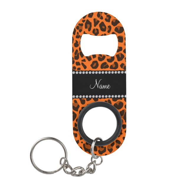 Personalised name orange leopard pattern (Front)