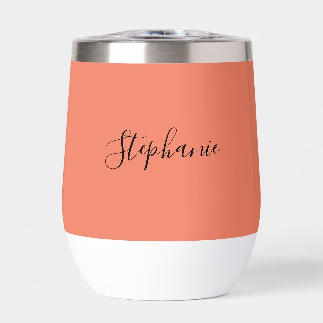 Personalised name Orange Script Monogram (Front)