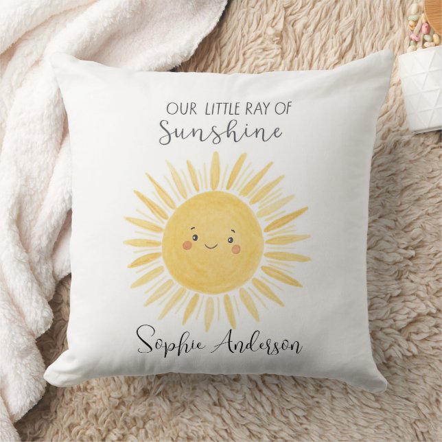 Personalised Name Our Little Ray of Sunshine  Cushion (Blanket)