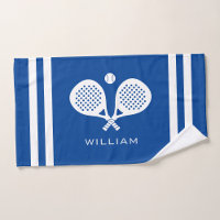Personalised Name Padel Tennis Blue Stripes