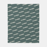 Personalised Name Pattern Retro Font Sage Green
