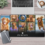 Personalised Name Pet Photo Collage Desk Mat<br><div class="desc">Personalised Heart 7-Photo Collage Desk Mat. This custom desk mat is designed to add a personal and practical touch to any workspace. A simple heart accent sits at the top, while a space at the bottom features the pet’s name or names in a classic serif font. Below, a 7-photo collage...</div>
