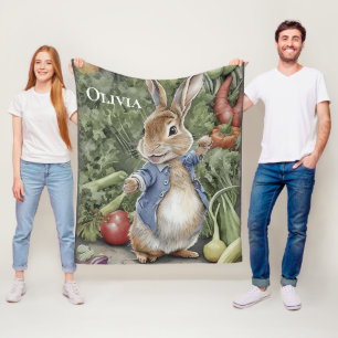 Personalised Name Peter Rabbit  Fleece Blanket