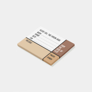 Personalised Name Phone Message Office Post-it Notes