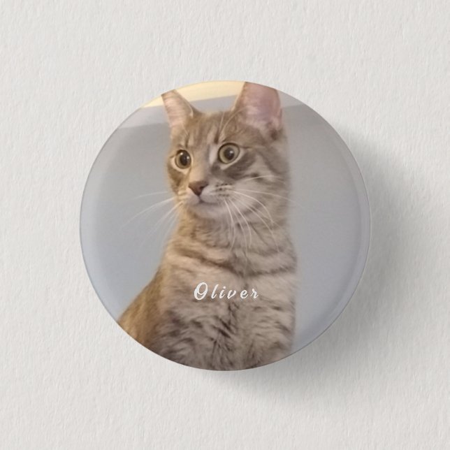 Personalised Name Photo  3 Cm Round Badge (Front)