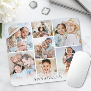 Personalised Name Photo Collage Mouse Mat