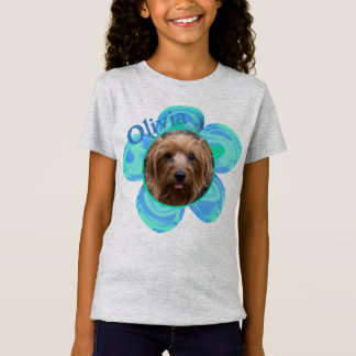 Personalised Name Photo Flower  T-Shirt