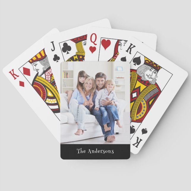 Personalised Name Photo Playing Cards (Back)