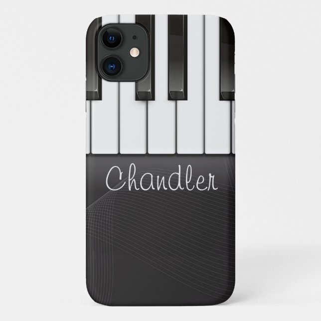 Personalised NAME Pianist Piano Keys Music Teacher Case-Mate iPhone Case (Back)