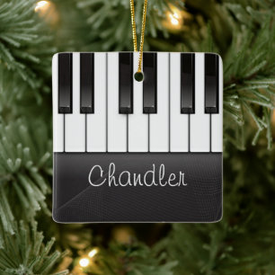 Personalised NAME Pianist Piano Keys Music Teacher Ceramic Ornament