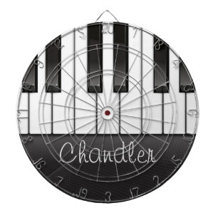 Personalised NAME Pianist Piano Keys Music Teacher Dartboard