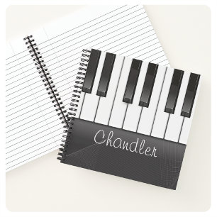 Personalised NAME Pianist Piano Keys Music Teacher Notebook