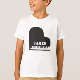 Personalised Name Pianist Piano Keys  T-Shirt