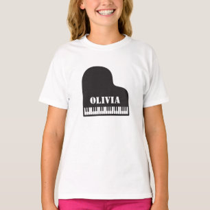 Personalised Name Pianist Piano Keys  T-Shirt