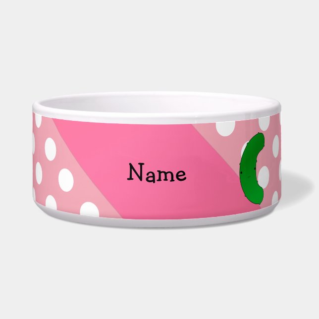 Personalised name pickle pink polka dots (Front)