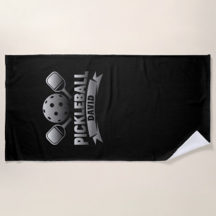 Personalised Name Pickleball Beach Towel