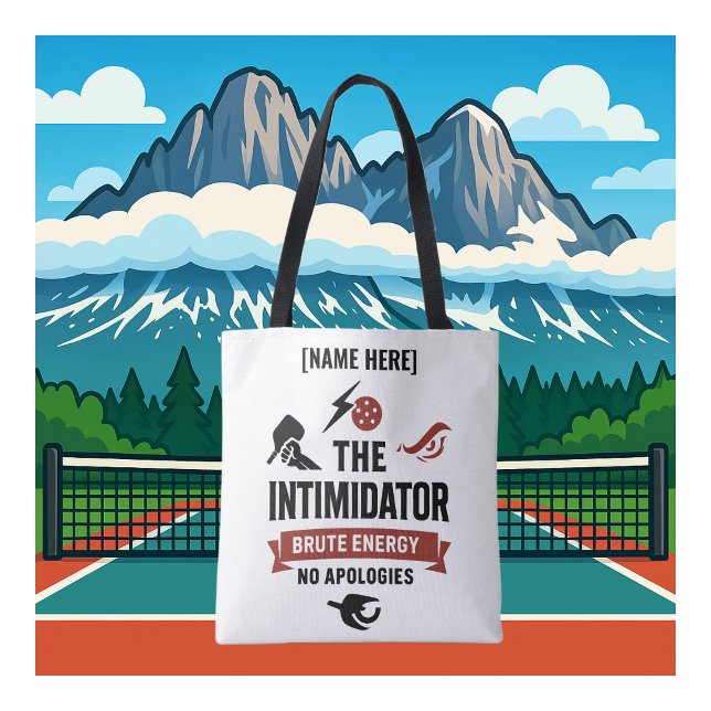 Personalised Name Pickleball Intimidator Tote Bag (PICKLEBALL PERSONALIZED NAME TOTE BAG)