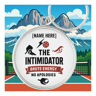 Personalised Name Pickleball Keychain Intimidator