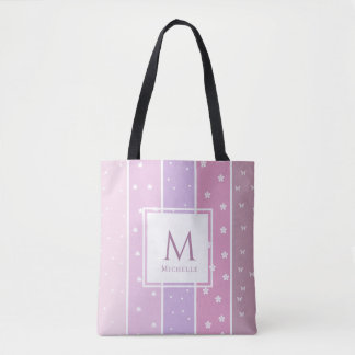 Personalised Name Pink bling cute tote bags