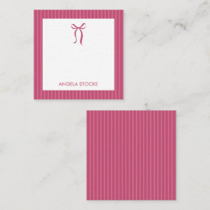 Personalised Name Pink Bow Card