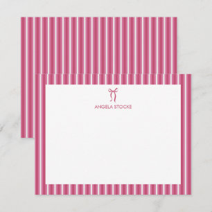 Personalised Name Pink Bow Card