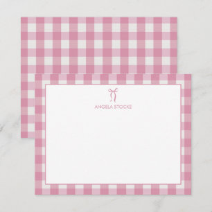 Personalised Name Pink Bow Card