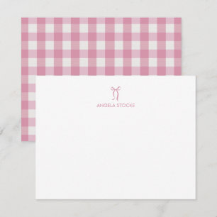 Personalised Name Pink Bow Card