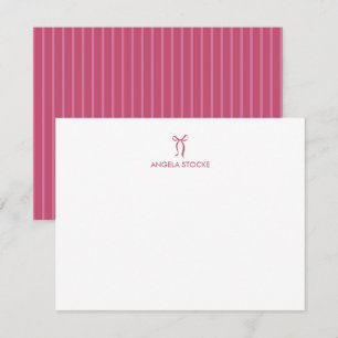 Personalised Name Pink Bow Card