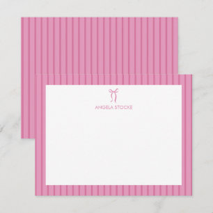 Personalised Name Pink Bow Card