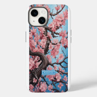 Personalised Name Pink Cherry Blossom